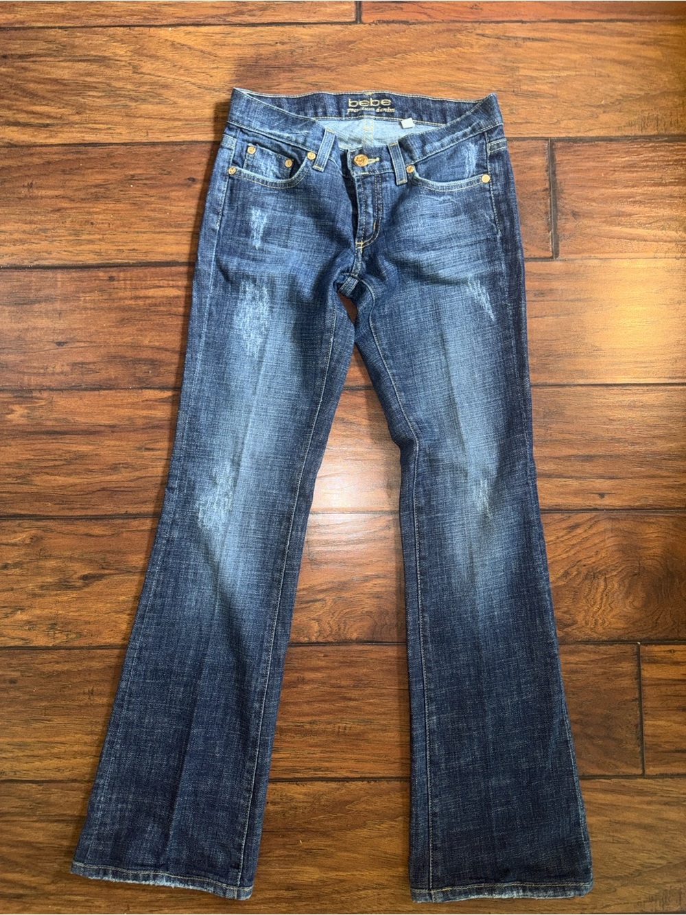 Vintage Y2K Bebe Premium Denim Low Rise Flare Jeans Size 25 Made in USA - Picture 8 of 14